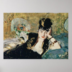 Poster Manet   a senhora com fãs