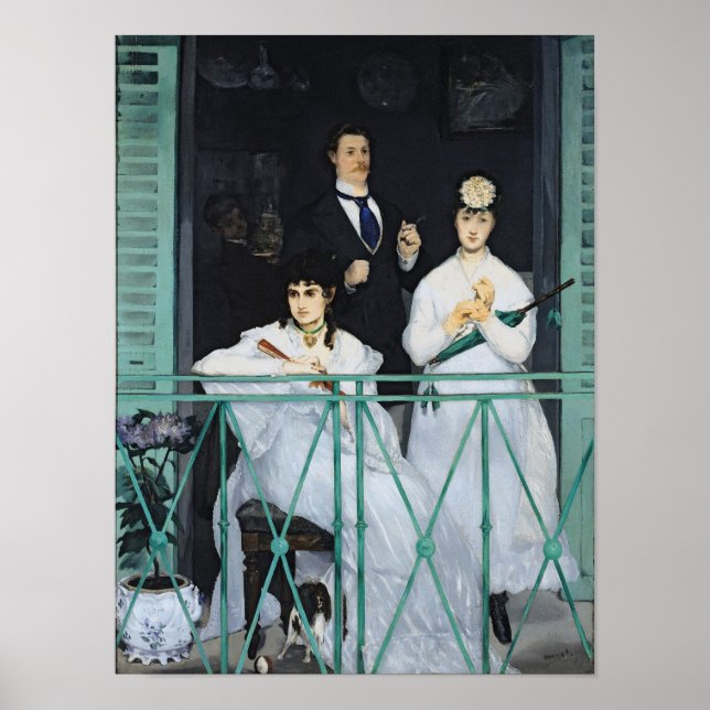 Póster Manet | Balcony, 1868-9 (Frente)