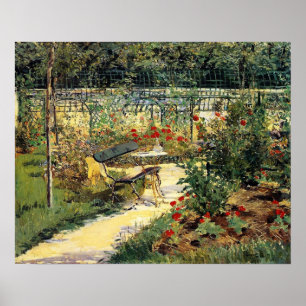 Poster Manet - banco (meu jardim), 1881