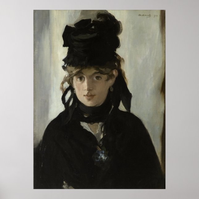 Poster Manet Berthe Morisot com um Buquê de Violetas (Frente)