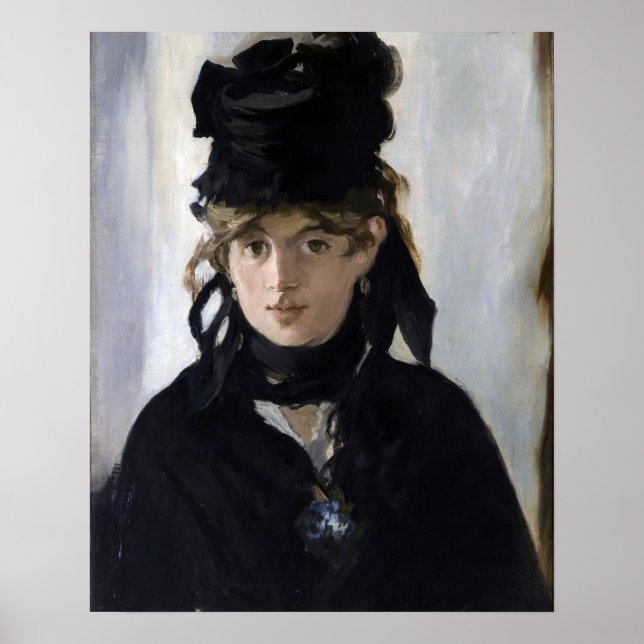 Poster Manet - Berthe Morisot com um buquê de violetas (Frente)