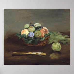 Poster Manet - Cesta De Frutas