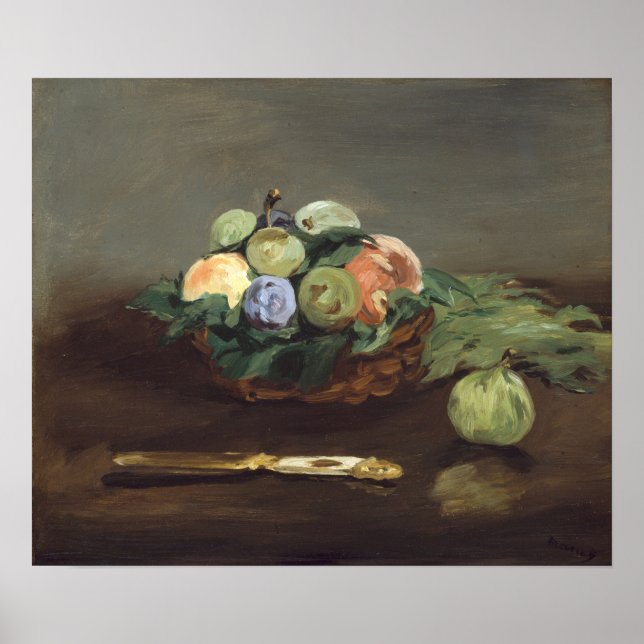 Poster Manet - Cesto De Frutas (Frente)