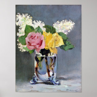Poster Manet Lilacs e Rosa de Belas Artes