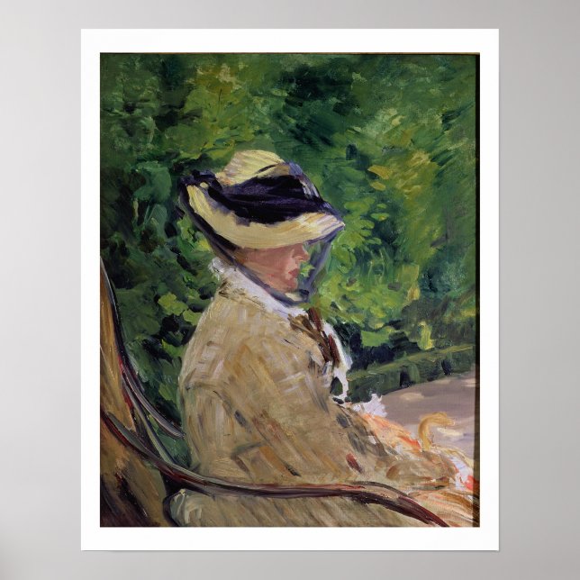 Póster Manet | Madame Manet em Bellevue (Frente)