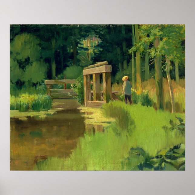 Póster Manet | Num parque (Frente)