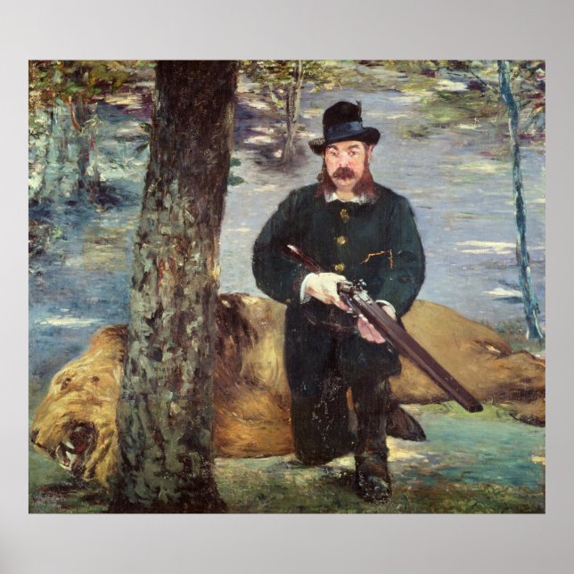 Poster Manet | Pertuiset, Lion Hunter, 1881 (Frente)