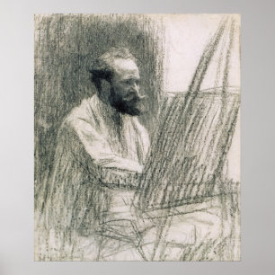 Póster Manet   Portrait of Edouard Manet  at his Easel
