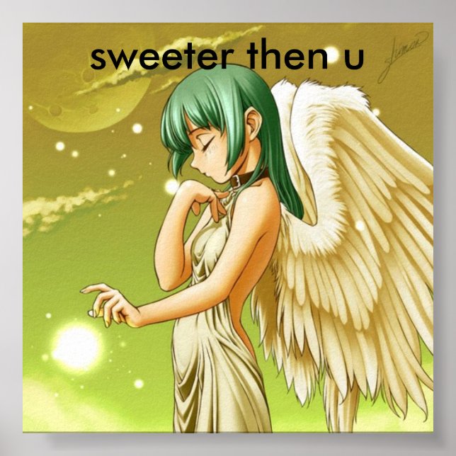 Póster manga angel sweeter e depois u (Frente)