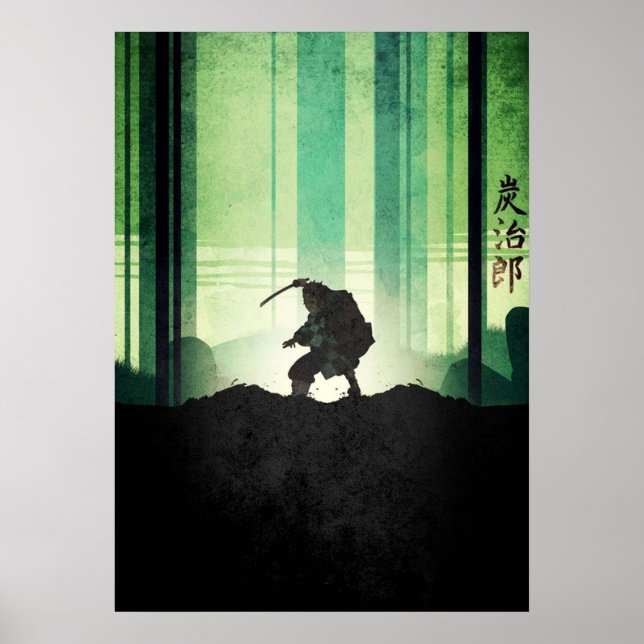 Poster Manga Demon Slayer Tanjiro minimalista (Frente)