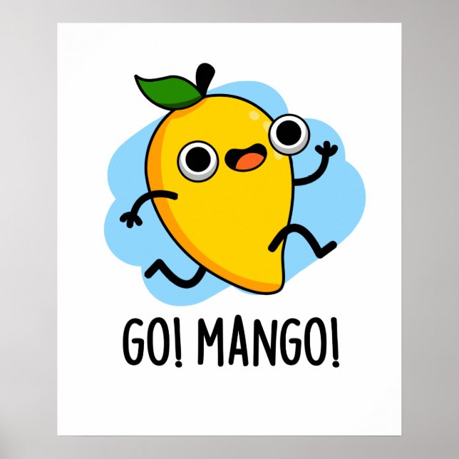 Poster Mango Funny Executando Mango Pun (Frente)