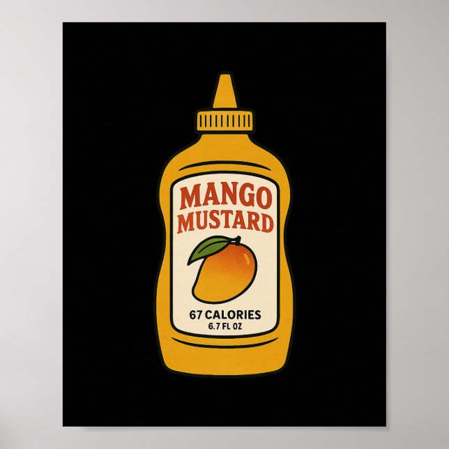 Poster Mango Mustard 67 Six Seven 6-7 - Funny Brainrot Ki (Frente)