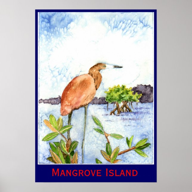 Póster Mangrove Island Heron (Frente)