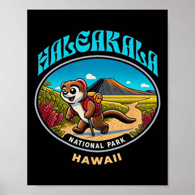 Poster Mangusto Caminhando No Parque Nacional Haleakala  (Frente)
