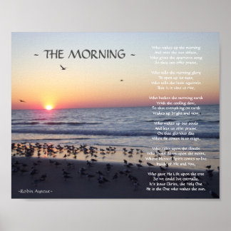 POSTER MANHÃ BEACH SUNRIST POEM