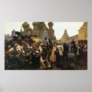 Poster Manhã da execução de Streltsy por Vasily Suriko