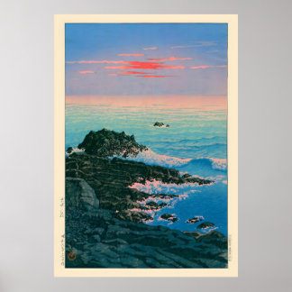 Poster Manhã de Cape Inubo por Kawase Hasui