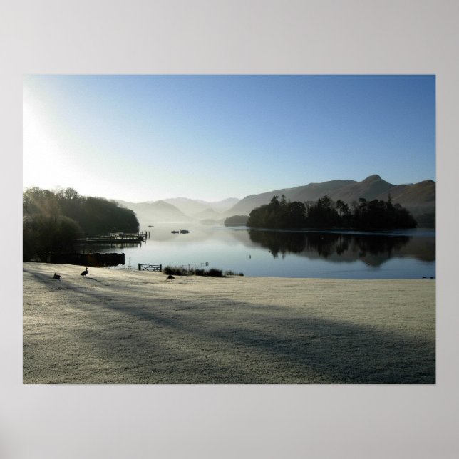 Póster Manhã de dezembro em Derwentwater (Frente)
