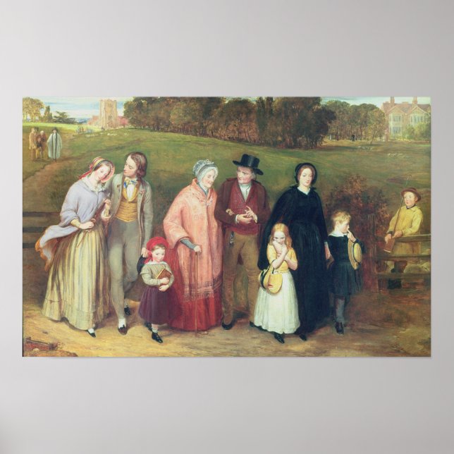 Poster Manhã de Domingo - A Caminhada da Igreja, 1846 (Frente)