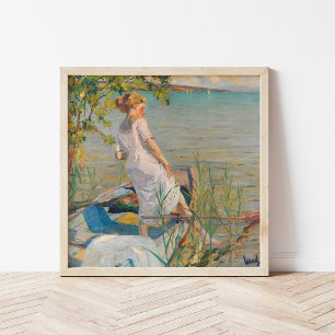 Poster Manhã de Verão no lago Starnberg   Edward Cucuel