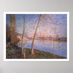 Póster Manhã do inverno de Alfred Sisley  