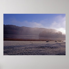 Poster Manhã fria de inverno Esthwaite Water Inglaterra