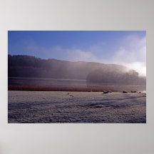 Manhã fria de inverno Esthwaite Water Inglaterra