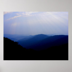 Póster Manhã fumarento da montanha