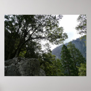Poster Manhã na trilha para as quedas vernais em Yosemit