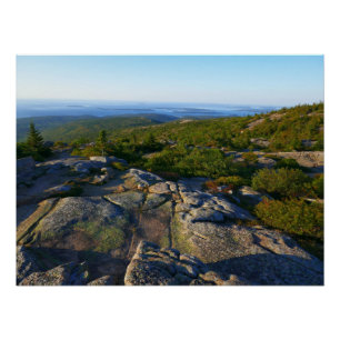 Póster Manhã no topo da montanha Cadillac em Acadia