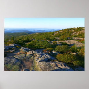 Póster Manhã no topo da montanha Cadillac em Acadia