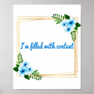 Poster Manhã positiva vibe afirmações