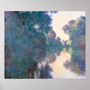 Poster Manhã sobre o Sena: Claude Monet Impressionista