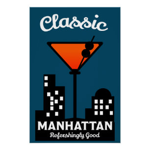 Póster Manhattan Cocktail Wall Art