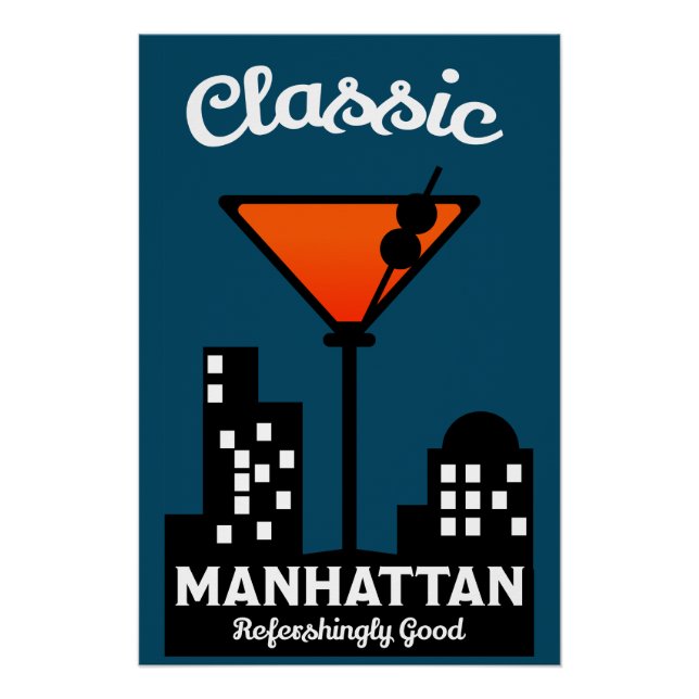 Póster Manhattan Cocktail Wall Art (Frente)
