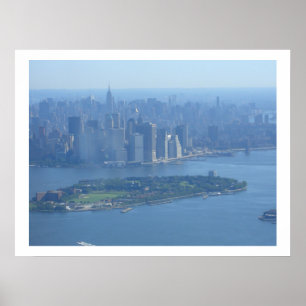 Póster Manhattan e ilha dos governadores