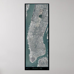 Póster Manhattan, New York (NY) do cargo satélite do