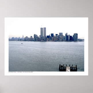 Poster Manhattan - Nova Iorque Skyline, fevereiro de 2000