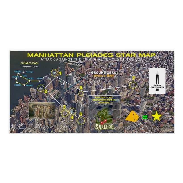 Póster Manhattan Orion Star Map (Frente)