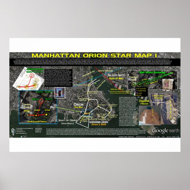 Poster Manhattan Orion Star Map 1 (Frente)