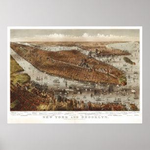Póster Manhattan (Parsons & Atwater) 1875, BigMapBlog.com