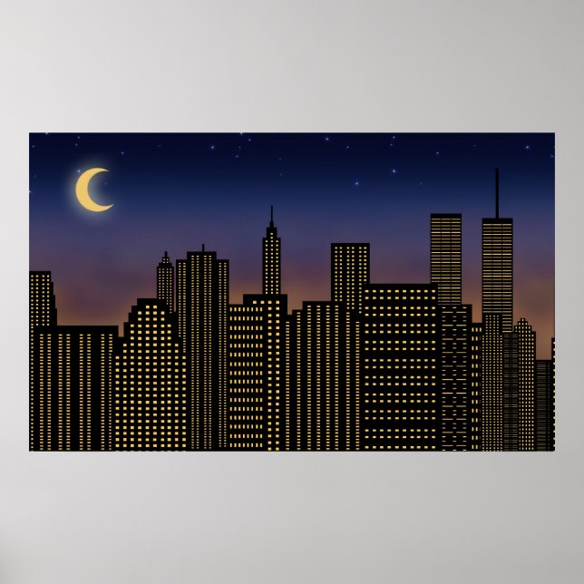 Póster Manhattan Skyline (Frente)