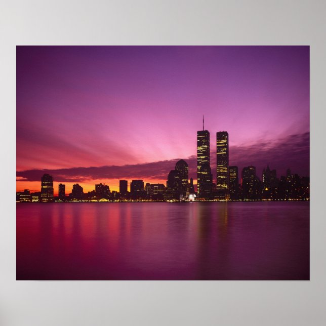 Poster Manhattan Skyline e Hudson River, Nova Iorque, 2 (Frente)