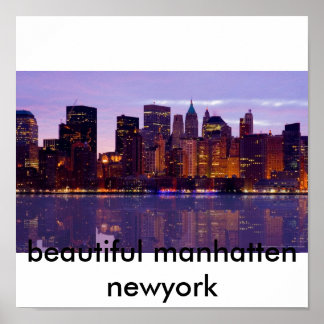 Poster Manhattan skyline, linda manhatten newyork