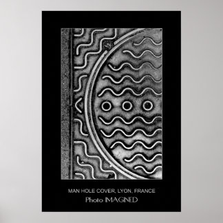 PÓSTER MANHOLE COBRIR, LYON, FRANÇA