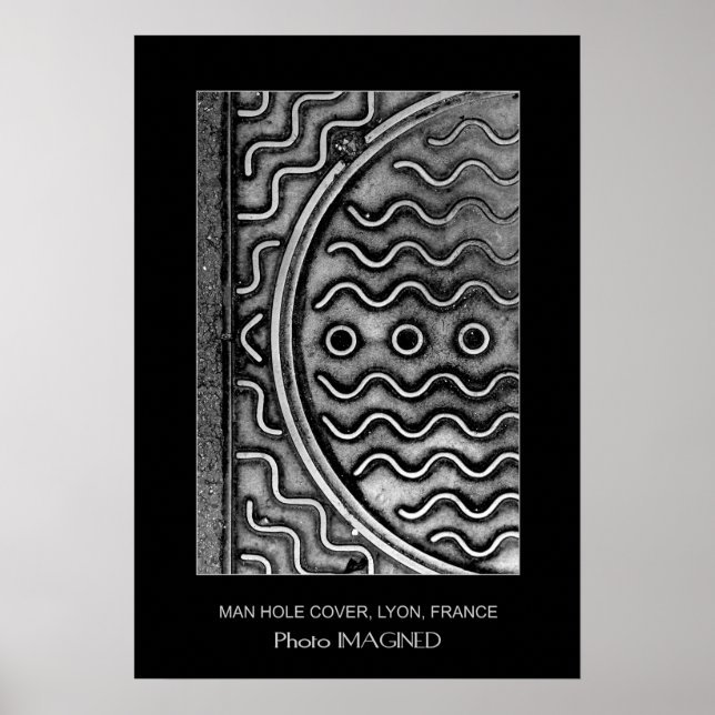 PÓSTER MANHOLE COBRIR, LYON, FRANÇA (Frente)