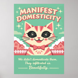 Poster Manifest Domesticity Cat Illustration