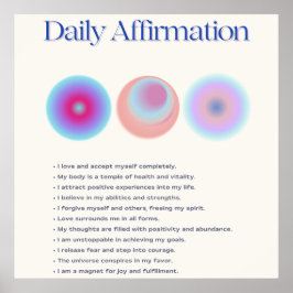 Poster manifestação diária de afirmações