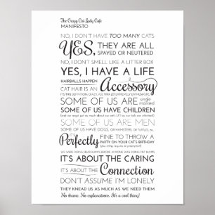 Poster Manifesto de Lady Café Gato Louco