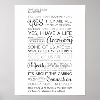 Poster Manifesto de Lady Café Gato Louco